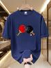 Breathable Mesh Unisex Crew Neck T Shirt Cool Collide Ping Pong Paddle Print Tees Quick Dry Sports Daily Casual Tops For Table Te