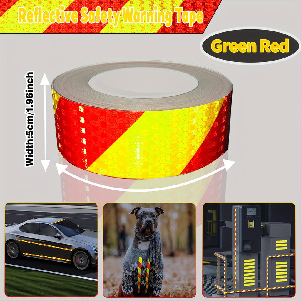 Reflective Adhesive Tapes for Truck Strong Reflection Hazard Warning Reflectors Waterproof Safety Sticker