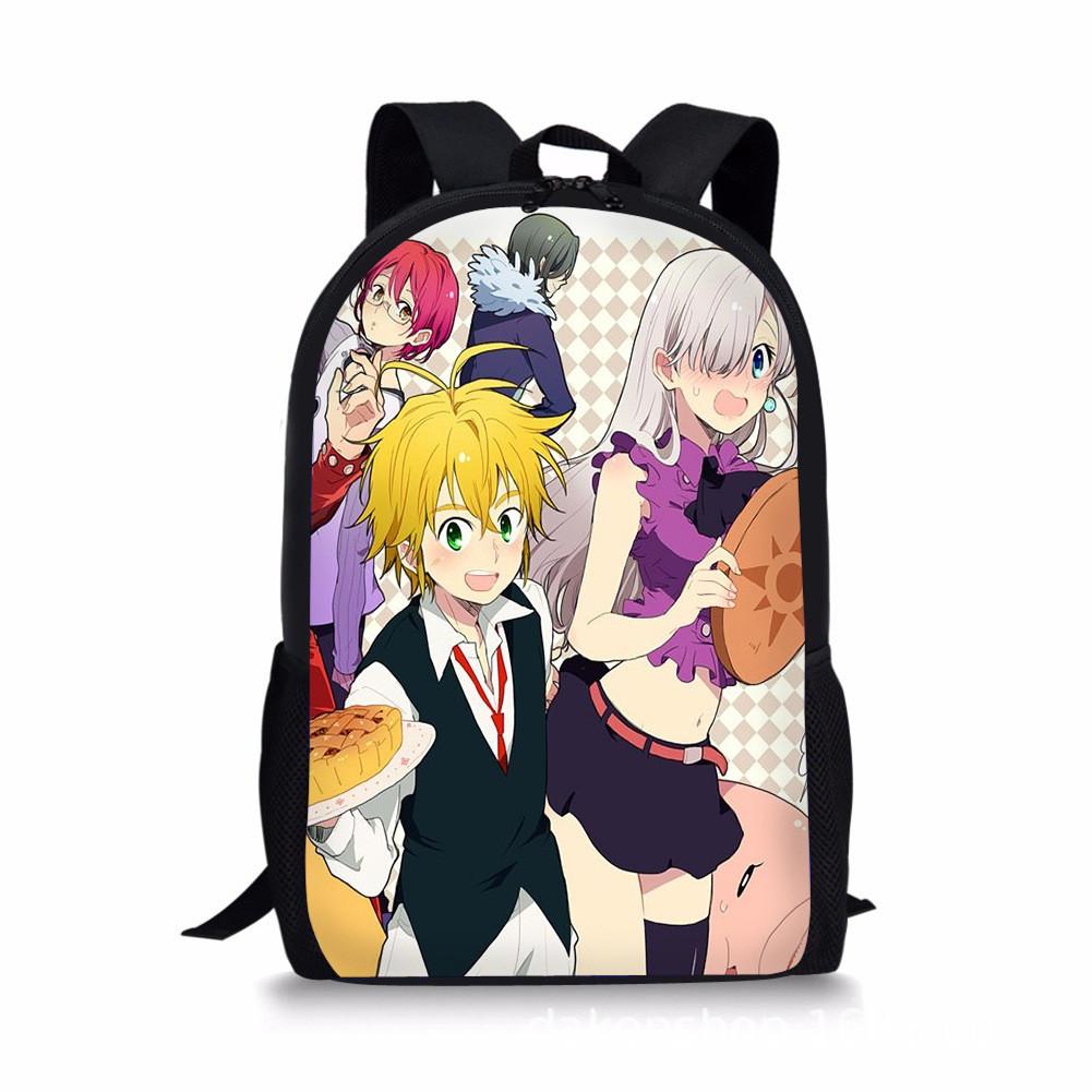 Рюкзак для ноутбука Seven Deadly Sins из канваса, унисекс, школьная сумка для повседневного использования.