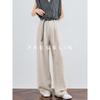 FAESSLIN Women's 100% Linen High-Waist Wide-Leg Pants