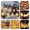 Led Snowman Battery Santa Claus Elk Fairy String Lights Outdoor Xmas Decor Tree