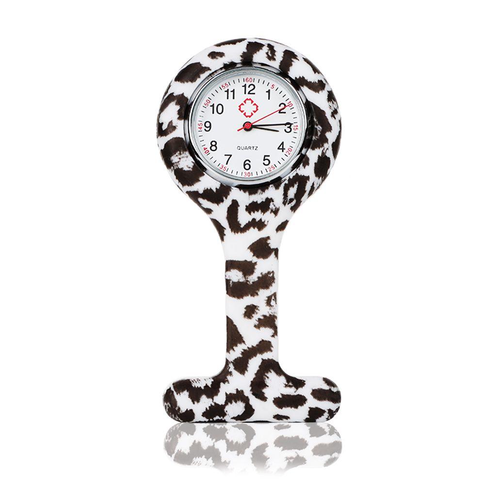 Unisex Silicone Multi Colors Lapel Watches with Second Hand Fob Nurse Watch Nursing Clip On