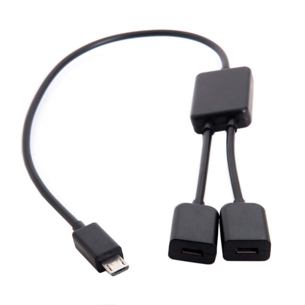 Кабель-хаб JSER Micro USB на два порта Micro USB (мама) для флеш-накопителя, ноутбука, мыши, диска.