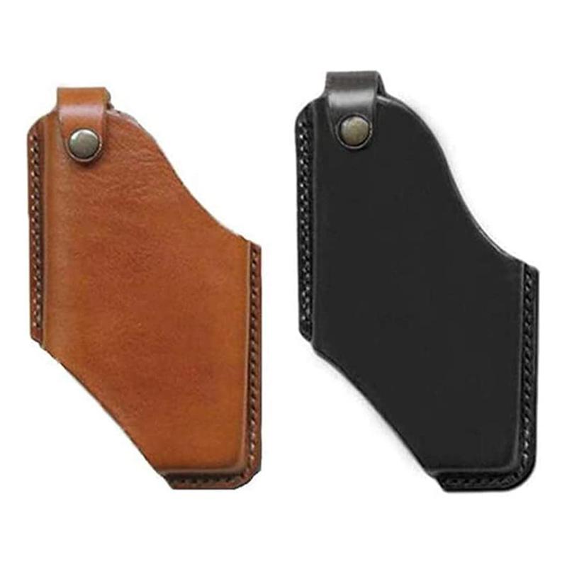 Leather Cell Phone Holster Retro Sheath with Belt Loops Mobile Phone Belt Cover for Mens Outdoor Waist Hanging Belt