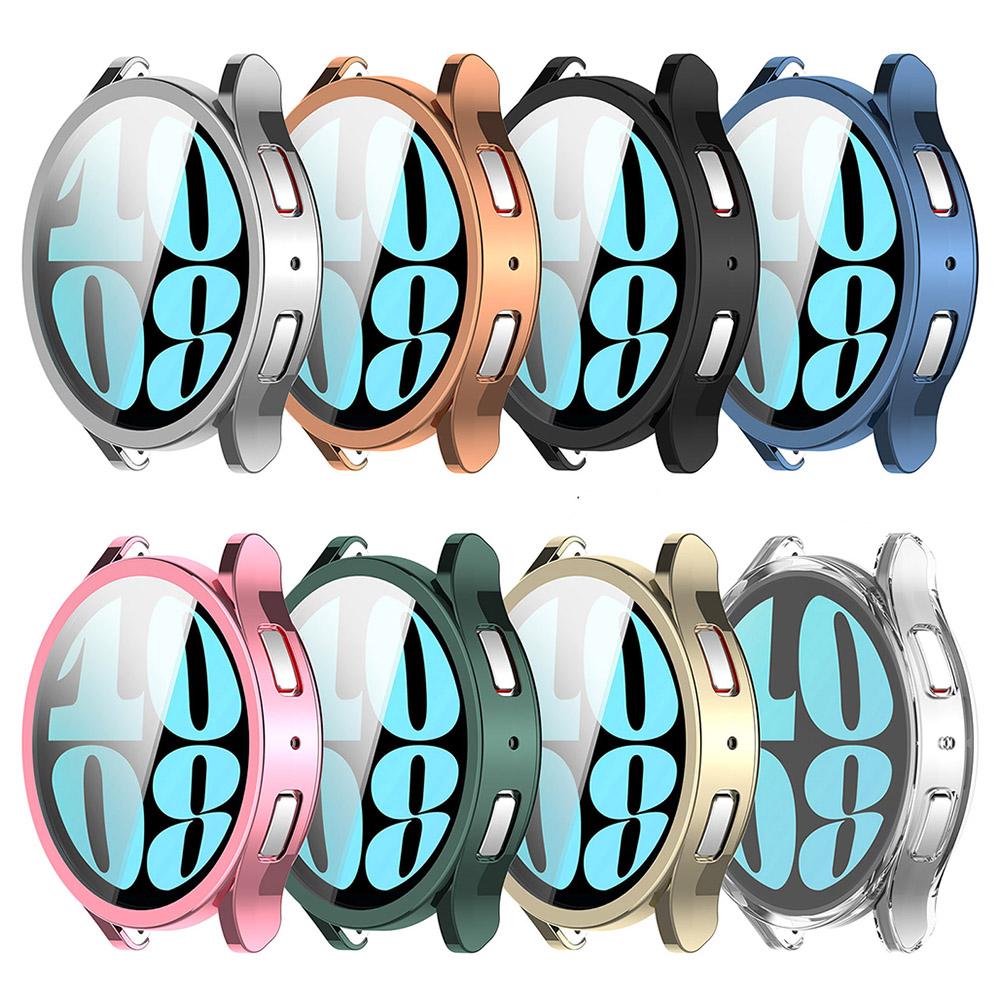 Electroplated TPU Protective Case For Samsung Galaxy Watch 6 40mm 44mm Full Screen Protector Shell Bumper