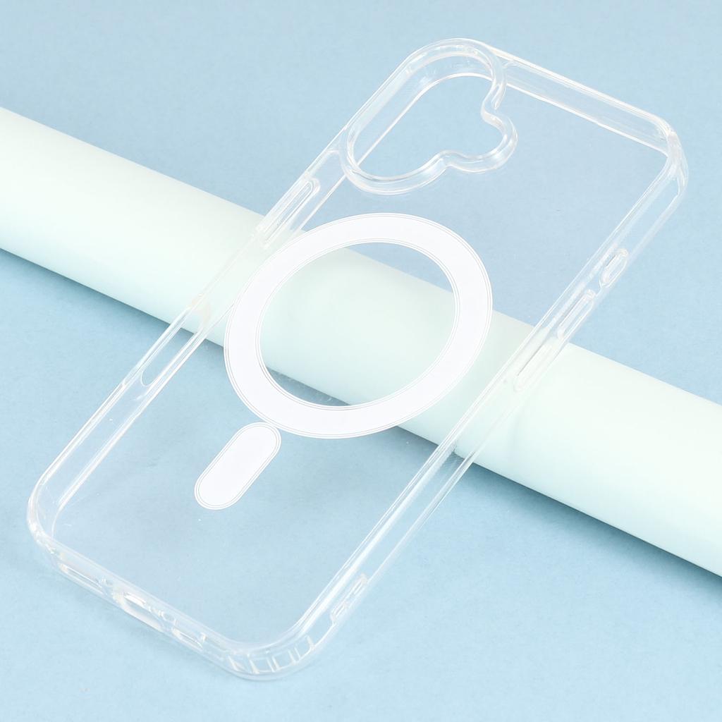Чехол для iPhone 16, совместимый с MagSafe TPU + акриловый прозрачный чехол для телефона