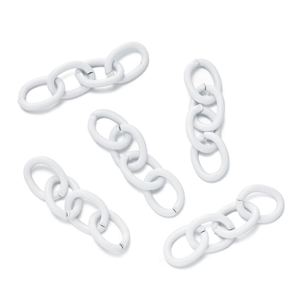 20pcs/lot 25mm Metal Link Chain Connector For Keychain Pendant KeyChains Hanging Accessories Diy Jewelry Making Findings