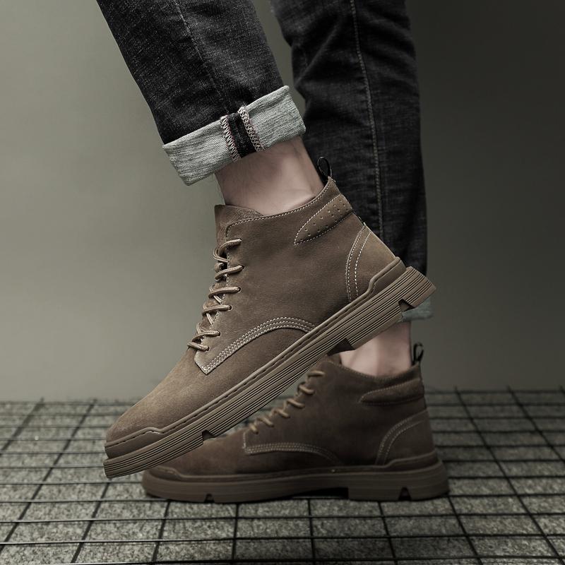 2024 Новые дизайнерские зимние туфли мужские высокие ботинки мужские кожаные туфли модные мотоциклетные туфли мужские ботинки челси по щиколотку мужская обувь