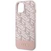 Etui do iPhone 14 Plus Guess GCube Stripes MagSafe Różowe