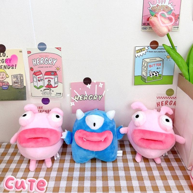 Брелок для ключей «Мультяшный сосисочный рот монстра» Забавный кролик плюшевая подвеска автомобильный брелок для рюкзака подвески для сумки Декор Аксессуары