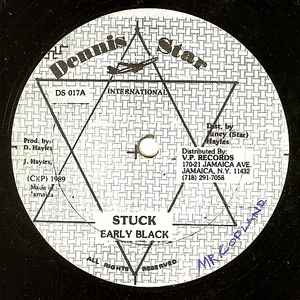 12-дюймовая пластинка EARLY BLACK Застрявшая DS017 Dennis Star Int 1989 Ямайка Регги Ска Даб Б/у