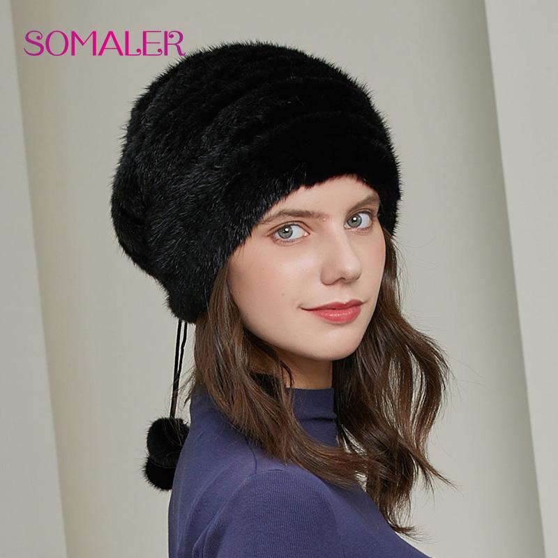 SOMALER Зимняя меховая шапка