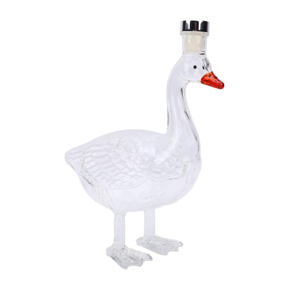 300ML Swan Whiskey Decanter Eye Catching Clear 3D Goose Whiskey Bottle For Wedding Family Gathering Bar Transparent Grey