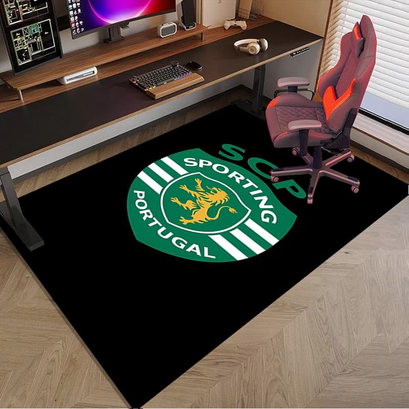 Sporting Cp Crest Emblem Area Rug Office rug, Chair Rug, Decor Carpet Livingroom bedroom Mat, Large Size Fan gifts Christmas gifts