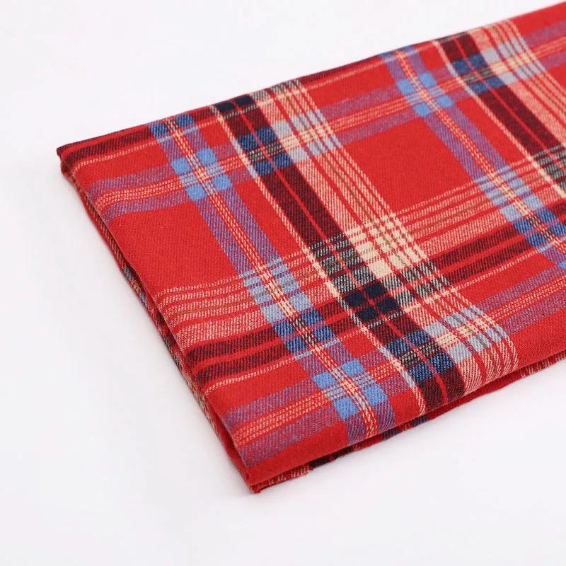 Окрашенная пряжа мягкая утолщенная шлифованная шерстяная клетчатая ткань JK Clothing рубашка юбка куртка брюки клетчатая ткань DIY швейная одежда ткани