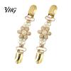 Dress Decor Accessories 2Pcs Vintage Sweater Clips for Women Girls, Retro Faux Pearl And Rhinestones Cardigan Clips, Elegant Fashionable Collar
