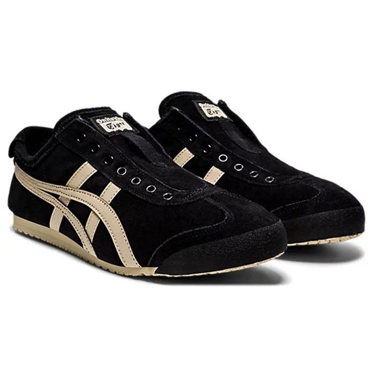 ONITSUKA TIGER Черные кроссовки унисекс без шнуровки Mexico 66 Putty 1183B782-001