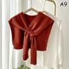 Knitted Shawl Women'S Autumn And Winter Big Shawl All-Match Solid Color Scarf