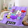 1Pc Cute Cupcake Friends Blanket For Couch Bed Plush Cozy Fuzzy Blanket Super Soft Warm Blankets For Fall And Winter 091815
