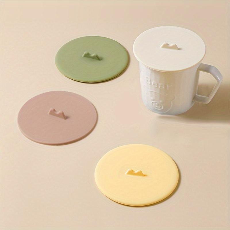 6pcs Versatile Macaron Color Silicone Cup Lid Cup Mat Heat-Resistant Dust-Proof Food-Safe Round Cover For Tea & Water Cups Ideal For Home Use