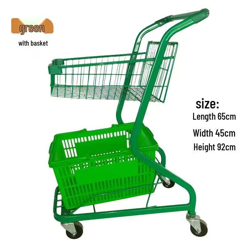 Foldable Stair-Climbing Metal Shopping Cart