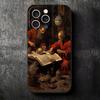 Эстетика Возрождения Искусство Живопись Мягкий Чехол для Телефона для iPhone 16 16E 17 Air 15 Pro Max 14 Plus 13 Mini 11 12 7 Черный Защитный Задний Чехол