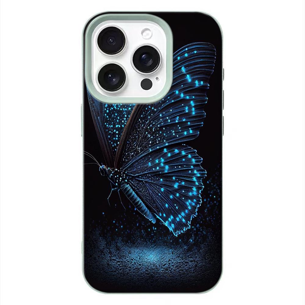 Beautiful Butterfly Phone Case For IPhone 17 16 E 12 15 14 13 11 Pro Max 14 Plus 17 Air Luxury Matte Soft Silicone Cover Case