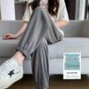 Petite Ice Silk Drawstring Sweatpants, Women's Summer Thin Lantern Style, Mosquito-Proof, Cuffed for Cool Comfort.