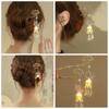 Люминесцентная светящаяся заколка-фонарик с жемчугом, заколка для волос ханьфу, заколка-бабочка, аксессуары для волос для девочки