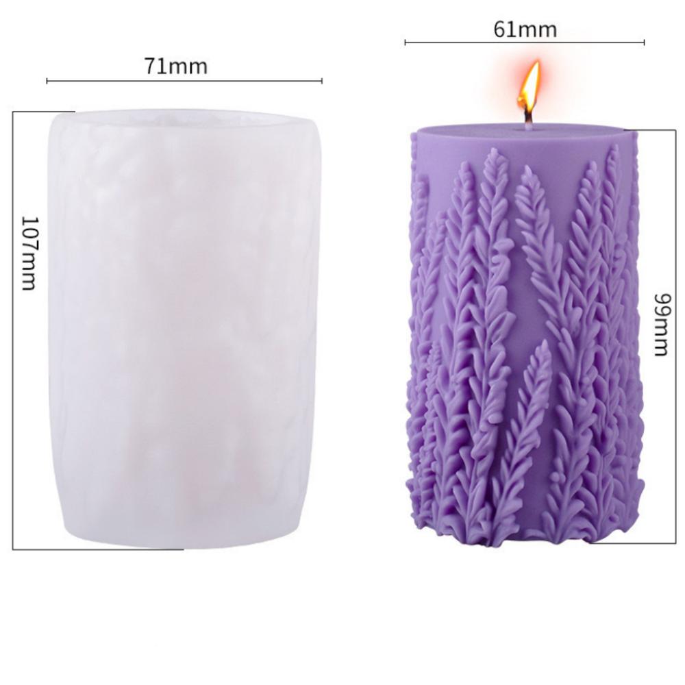 Flower Cylindrical Candle Mold Lavender Tulip Sunflower Lily Silicone Mold Candle Making Tools DIY Gypsum Aromatherapy Molds
