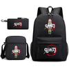 New Schoolbag Animation Three-piece Set Heat Transfer Schoolbag Small Shoulder Pencil Bag Primary and Secondary School Students Backpack