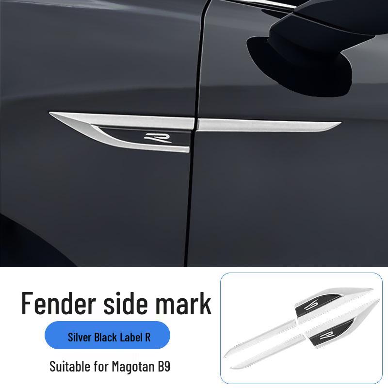 Magotan B9 Fender Emblem 3D Stainless Steel Decorative Sticker for Car Body