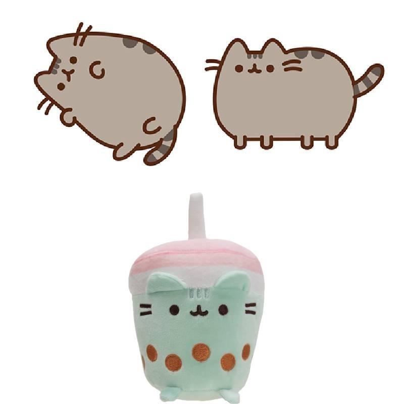 Милый серый толстый кот плюшевая игрушка кукла мягкая игрушка сувенир мультяшный персонаж 20 см