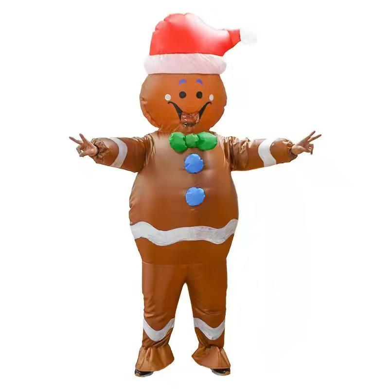 Inflatable Christmas Costume: Santa Claus Riding Reindeer Suit