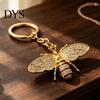 Fashion Purse Decoration Rhinestone Bee Keychain for Women, Bing Alloy Car Decorative Backpack Accessory Key Ring, Accessories Handbags Backpacks