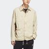 Adidas Originals Pure Color Single-Breasted Contrast Stitching Work Jacket Men Jackets Khaki HM8015