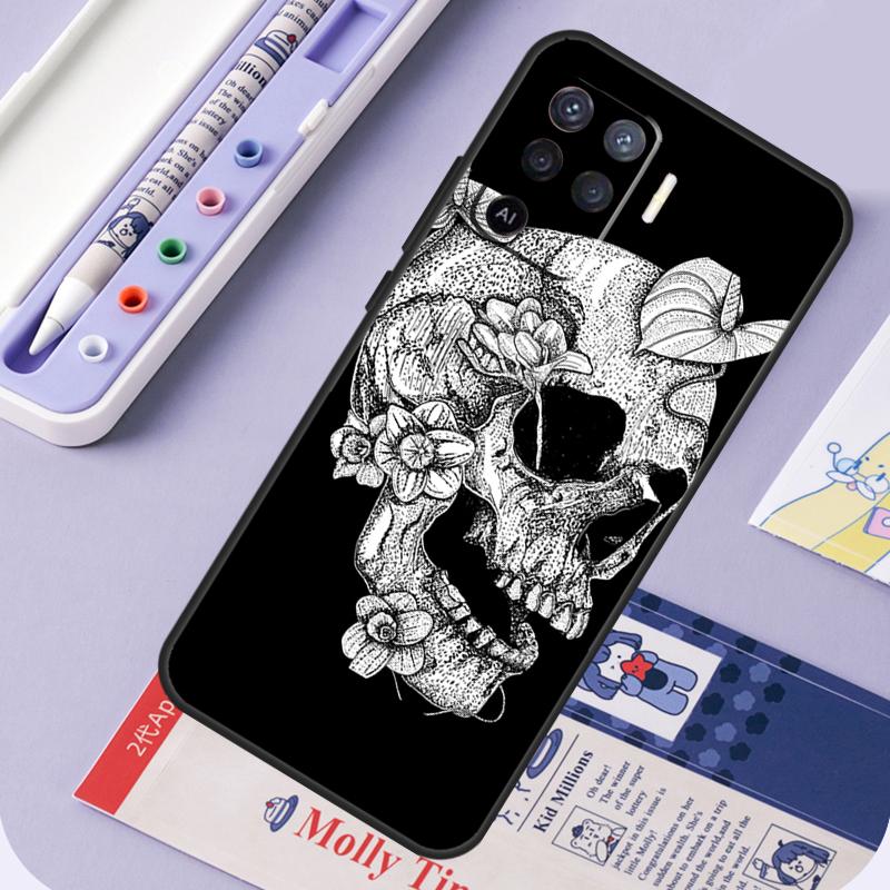 Gothic Skull For Oppo A60 A80 A40 A94 A74 A54 A15 A18 A38 A58 A78 A98 A16 A76 A96 A57 A17 A77 A5 Pro Case