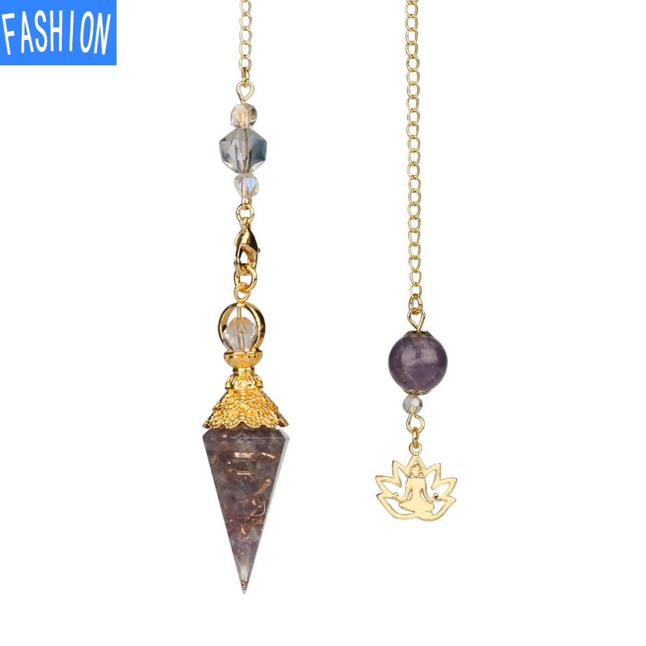 Смешанная аура, маятник природного духа, хрустальный кулон для йоги, позолоченный Будда, идея для медитации, концентрированные ювелирные изделия