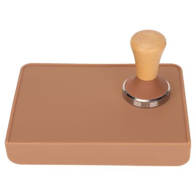 Увеличенный коврик для темперовки кофе и деревянный темпер для кофе, пылезащитный силиконовый коврик для темперовки для дома