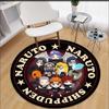 Anime Naruto Print Carpet  Area Rugs Round Carpet for Living Room Floor Mat Flannel Anti-Slip Mat for Children