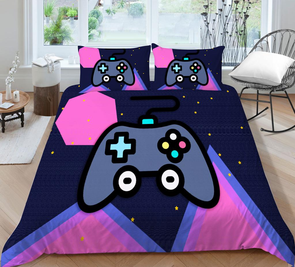 Комплект постельного белья для дома с игровой мышью, пододеяльник и наволочка, домашнее постельное белье для спальни, полноразмерный моющийся удобный пододеяльник, наволочка