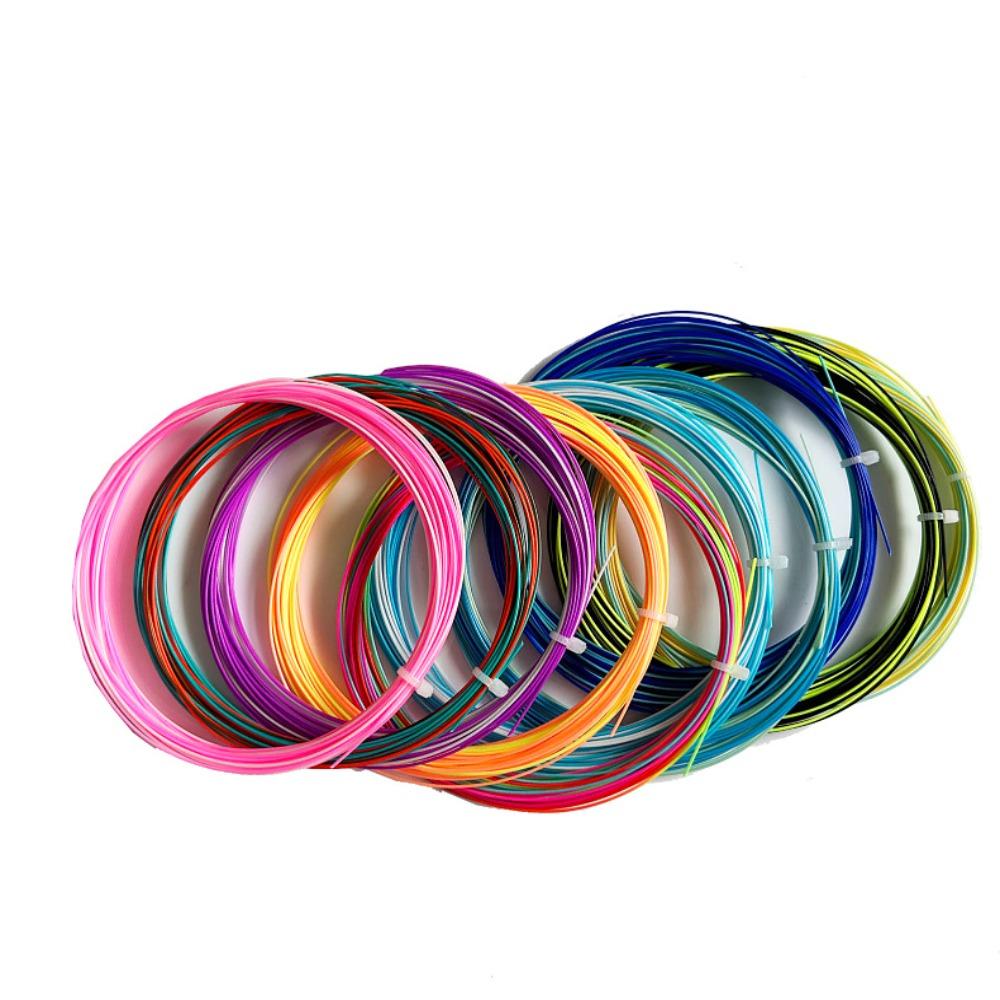 0.73mm Colorful Rainbow Badminton String Elastic Colorful Racket Line Professional Training
