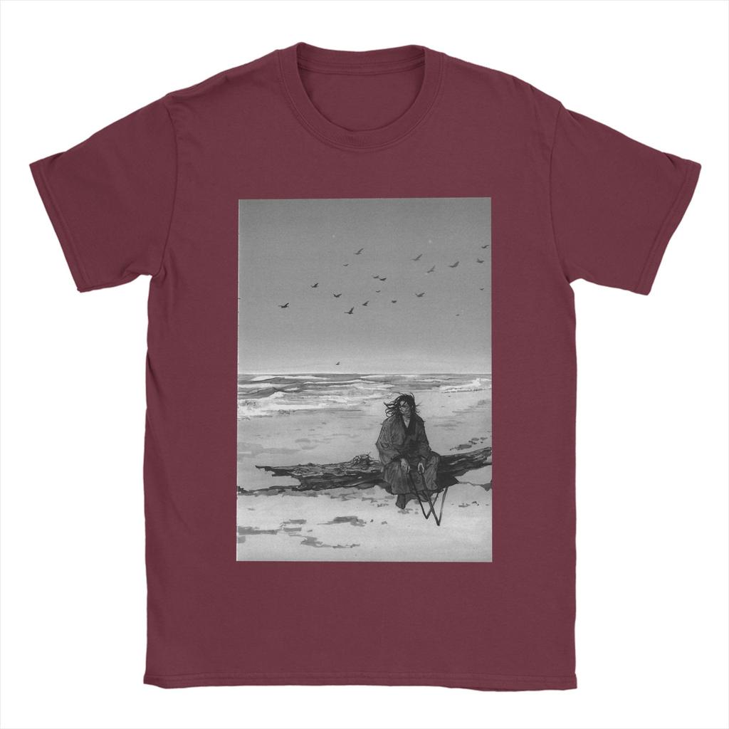 Vagabond Miyamoto Musashi Manga TShirts for Men Amazing Pure Cotton Tees Round Neck Short Sleeve T Shirt Gift Idea Clothing
