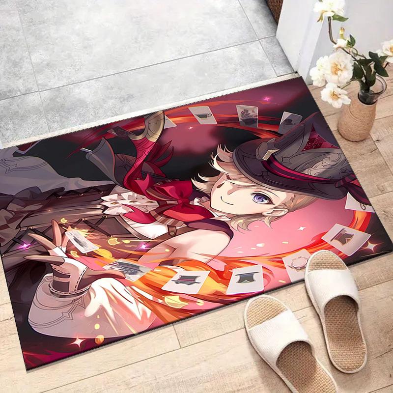 1pc Genshin Impact Lyney1 Design Printed Area Rug Carpet for Bedroom Living Room Home Decor Rugs Mat Non Slip Mat Rug for Bedside