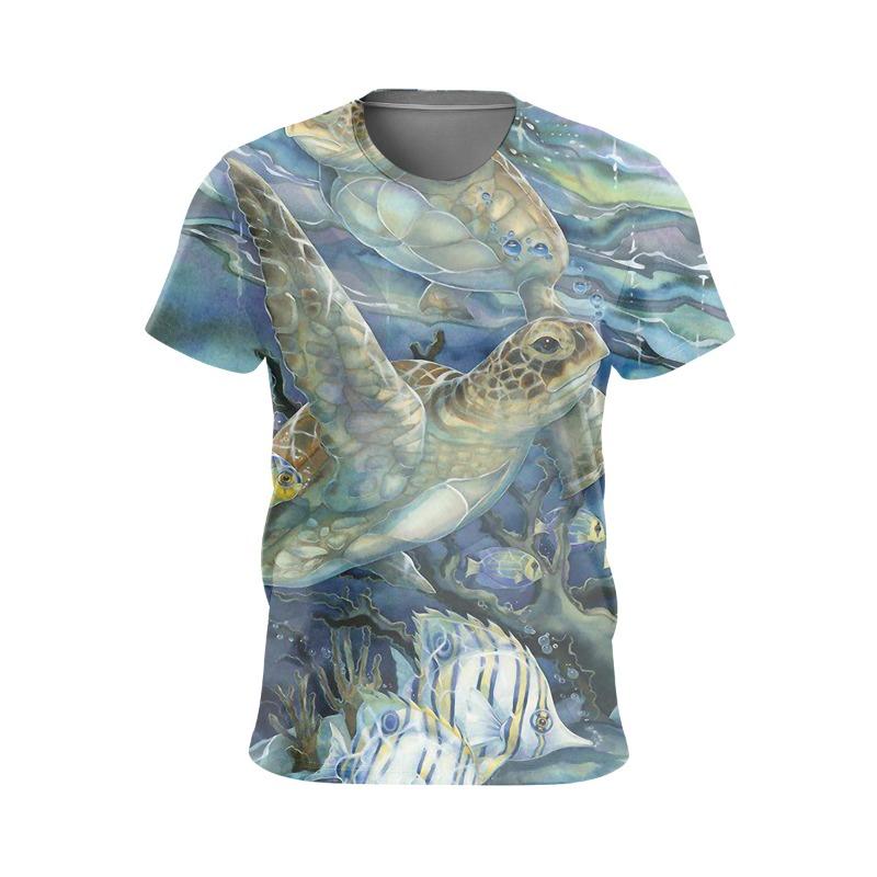 Мужская футболка с 3D-принтом Ocean Animal Summer Fashion Trend для мужчин