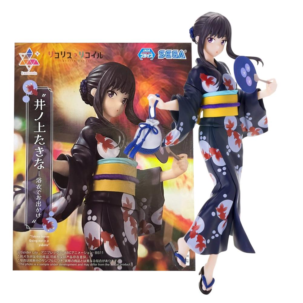 19СМ Аниме Ликорис Рекойл Иноуэ Такина Фигурка Luminasta Yukata de Odekake Ципао Платье Модель Игрушка Кукла Фигурка Действия