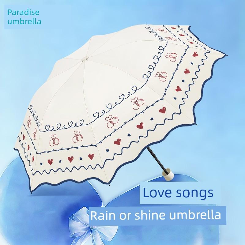 Paradise Umbrella 2026 New Design, Sun Protection, Uv Protection, Dual-Use for Sun and Rain, Women's Umbrella, Compact and Portable Sun Umbrella