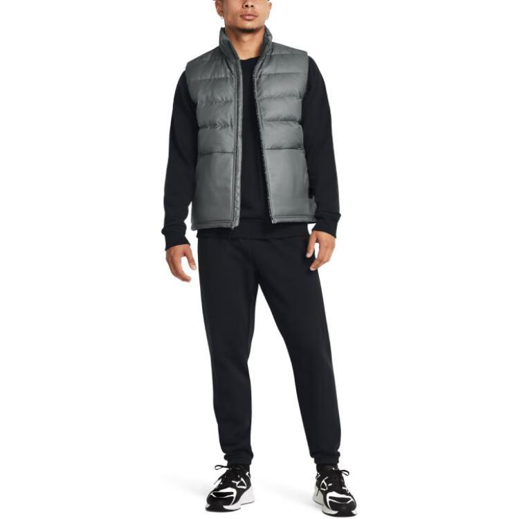 Under Armour Vests Men's Gray Stand Collar Moderate Other Unisex 1342703-012