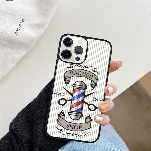 Ножницы и Расчески Парикмахерская Парикмахер Чехол для Телефона Для iPhone 17 Air 15 16 Pro Max 14 13 12 11 Pro Max Plus SE