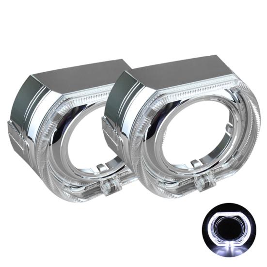 2шт 3-дюймовый автомобиль авто светодиодные фары указатель поворота проектор линзы кожухи маска